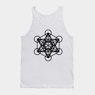 Metatron's Cube Sacred Geometry Black Tank Top